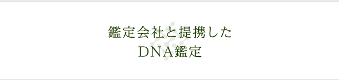 鑑定会社と提携したDNA鑑定