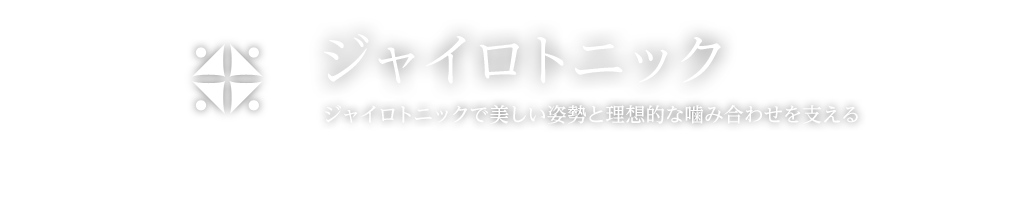 ジャイロトニック ジャイロトニックで美しい姿勢と理想的な咬み合わせを支える